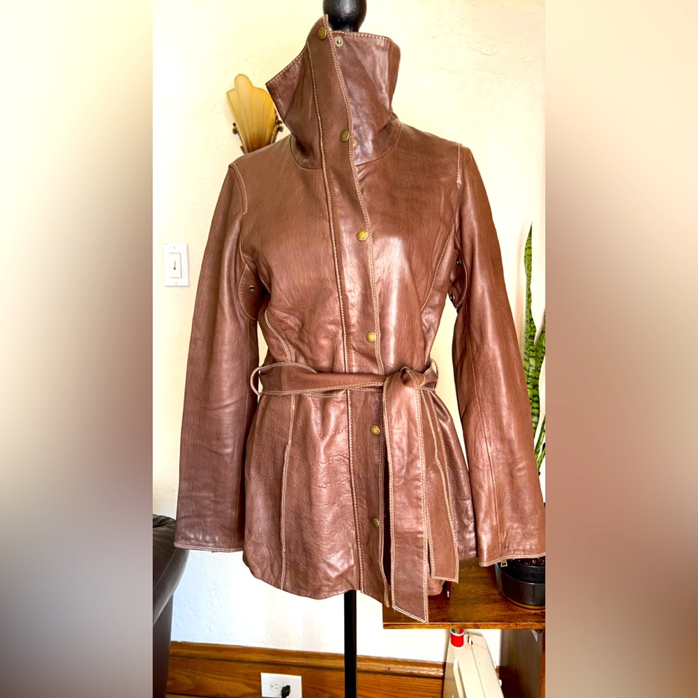 Marc New York Brown Leather Jacket
